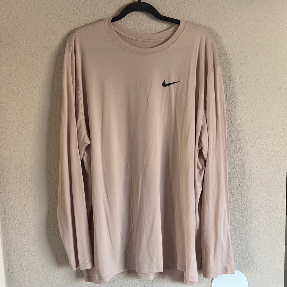 Nike Men's Long Sleeve Tee - Light Tan